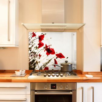 Poppies kitchen splashback