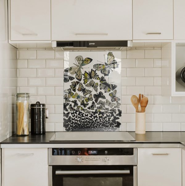 Flying kaleidoscope (colour) splashback by Katy Leigh